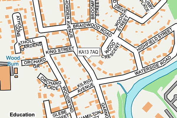 KA13 7AQ map - OS OpenMap – Local (Ordnance Survey)