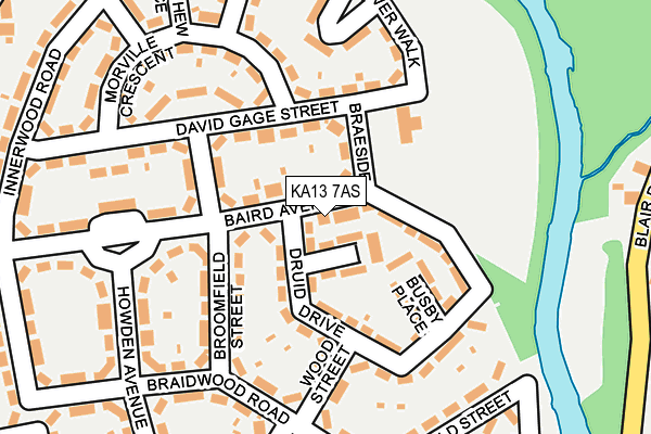KA13 7AS map - OS OpenMap – Local (Ordnance Survey)