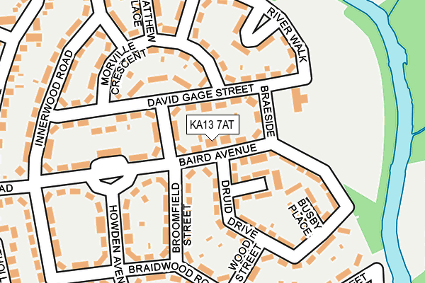 KA13 7AT map - OS OpenMap – Local (Ordnance Survey)