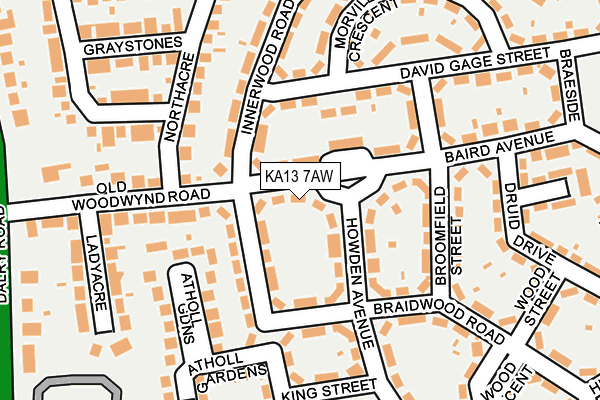 KA13 7AW map - OS OpenMap – Local (Ordnance Survey)