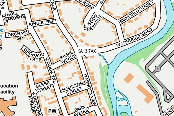KA13 7AX map - OS OpenMap – Local (Ordnance Survey)