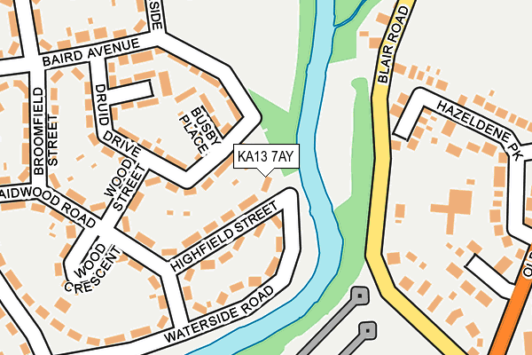 KA13 7AY map - OS OpenMap – Local (Ordnance Survey)