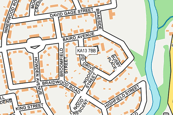 KA13 7BB map - OS OpenMap – Local (Ordnance Survey)