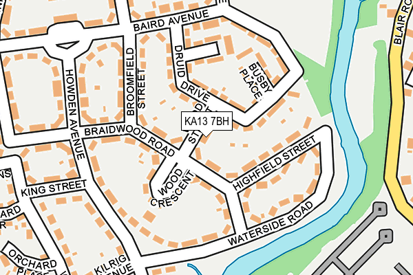 KA13 7BH map - OS OpenMap – Local (Ordnance Survey)