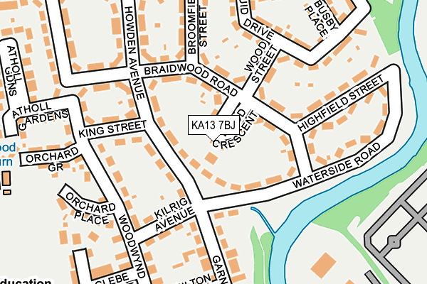 KA13 7BJ map - OS OpenMap – Local (Ordnance Survey)
