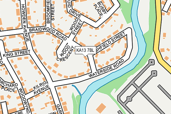 KA13 7BL map - OS OpenMap – Local (Ordnance Survey)