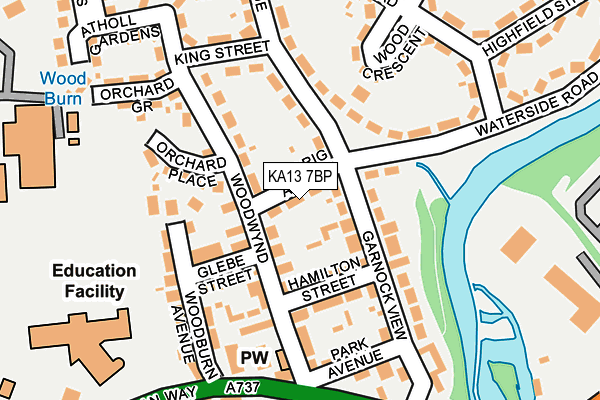 KA13 7BP map - OS OpenMap – Local (Ordnance Survey)