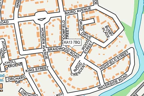 KA13 7BQ map - OS OpenMap – Local (Ordnance Survey)