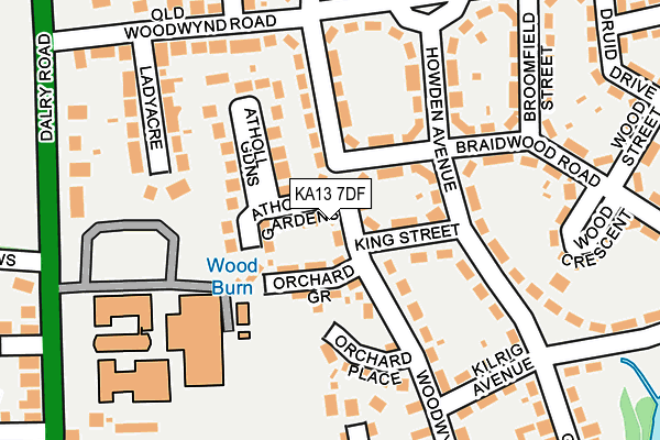 KA13 7DF map - OS OpenMap – Local (Ordnance Survey)