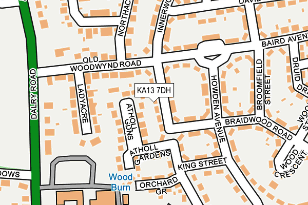 KA13 7DH map - OS OpenMap – Local (Ordnance Survey)