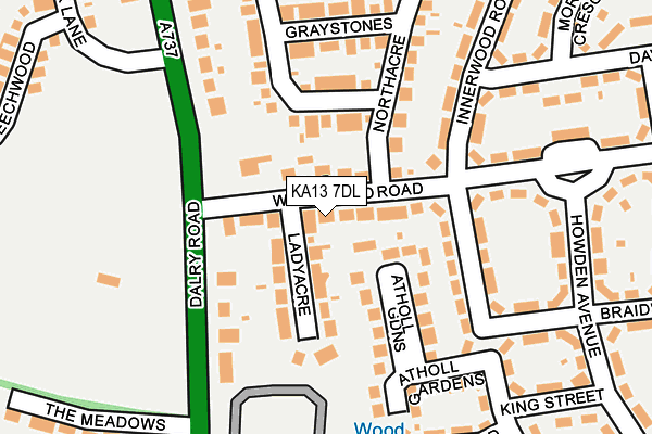 KA13 7DL map - OS OpenMap – Local (Ordnance Survey)