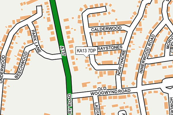 KA13 7DP map - OS OpenMap – Local (Ordnance Survey)
