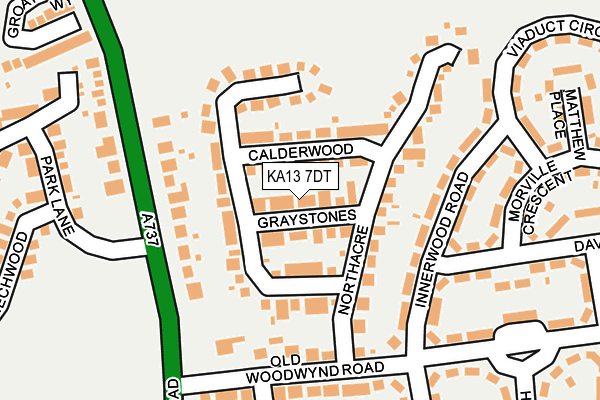 KA13 7DT map - OS OpenMap – Local (Ordnance Survey)