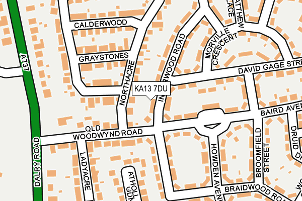 KA13 7DU map - OS OpenMap – Local (Ordnance Survey)