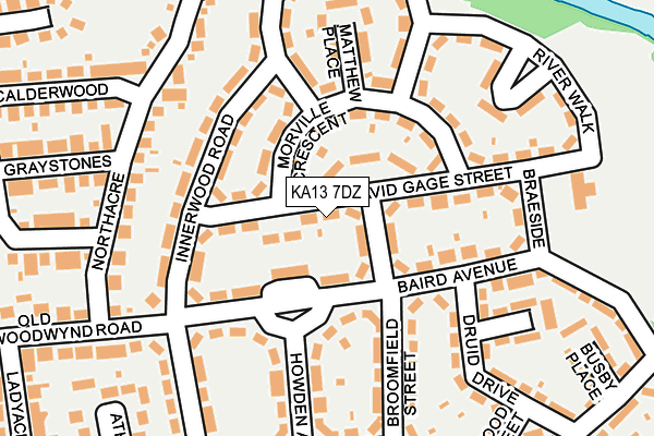KA13 7DZ map - OS OpenMap – Local (Ordnance Survey)