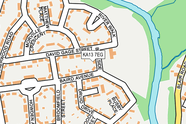 KA13 7EG map - OS OpenMap – Local (Ordnance Survey)