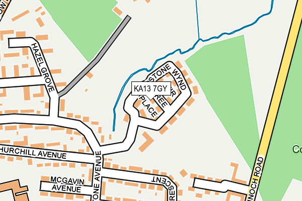 KA13 7GY map - OS OpenMap – Local (Ordnance Survey)