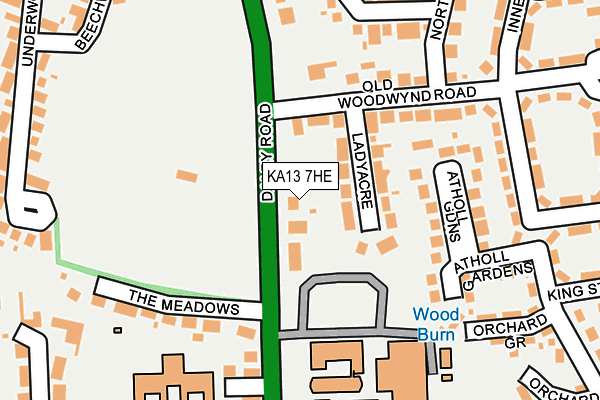KA13 7HE map - OS OpenMap – Local (Ordnance Survey)