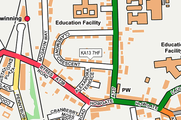 KA13 7HF map - OS OpenMap – Local (Ordnance Survey)