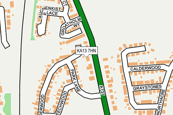 KA13 7HN map - OS OpenMap – Local (Ordnance Survey)