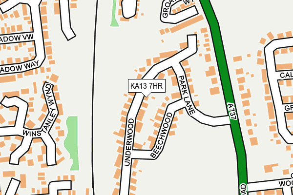 KA13 7HR map - OS OpenMap – Local (Ordnance Survey)