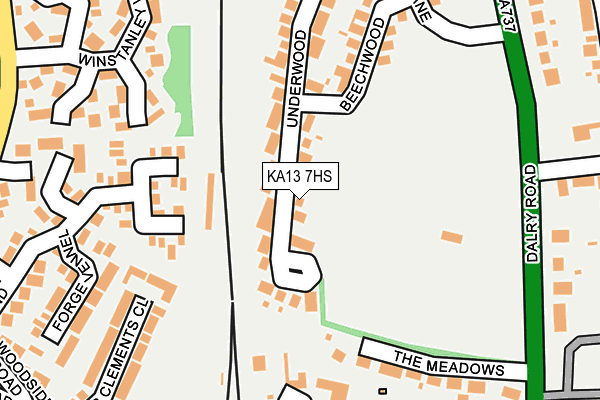 KA13 7HS map - OS OpenMap – Local (Ordnance Survey)