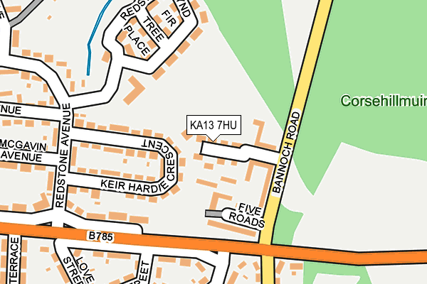 KA13 7HU map - OS OpenMap – Local (Ordnance Survey)
