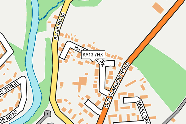 KA13 7HX map - OS OpenMap – Local (Ordnance Survey)