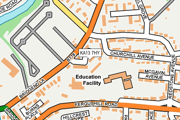 KA13 7HY map - OS OpenMap – Local (Ordnance Survey)