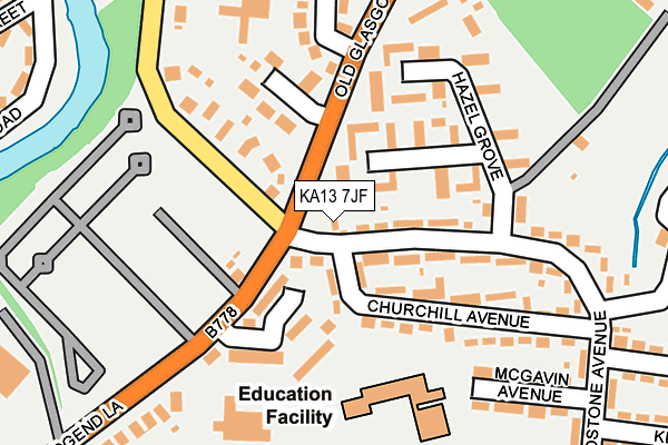 KA13 7JF map - OS OpenMap – Local (Ordnance Survey)