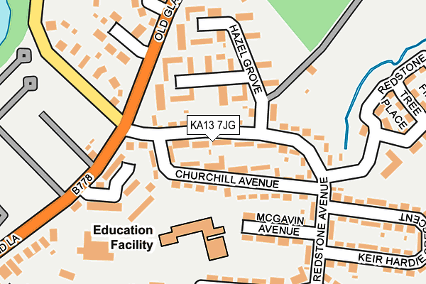 KA13 7JG map - OS OpenMap – Local (Ordnance Survey)