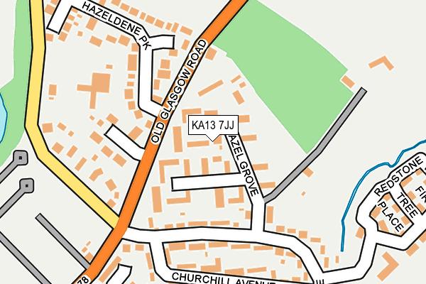 KA13 7JJ map - OS OpenMap – Local (Ordnance Survey)