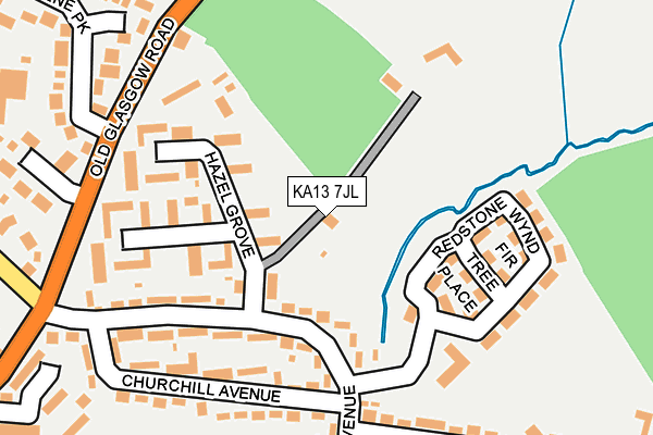 KA13 7JL map - OS OpenMap – Local (Ordnance Survey)