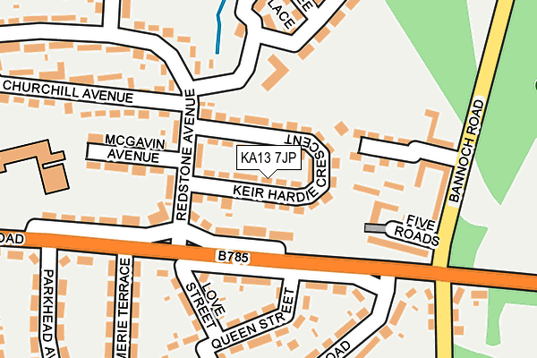 KA13 7JP map - OS OpenMap – Local (Ordnance Survey)