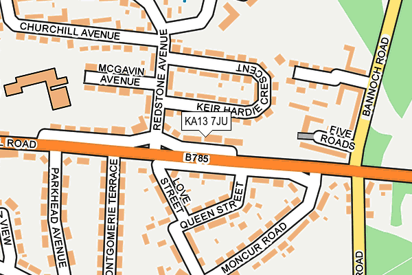 KA13 7JU map - OS OpenMap – Local (Ordnance Survey)