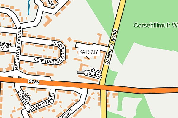 KA13 7JY map - OS OpenMap – Local (Ordnance Survey)