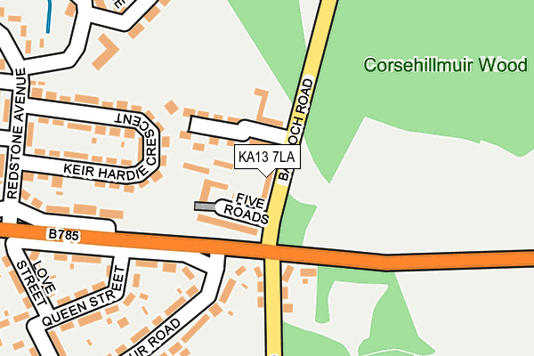 KA13 7LA map - OS OpenMap – Local (Ordnance Survey)