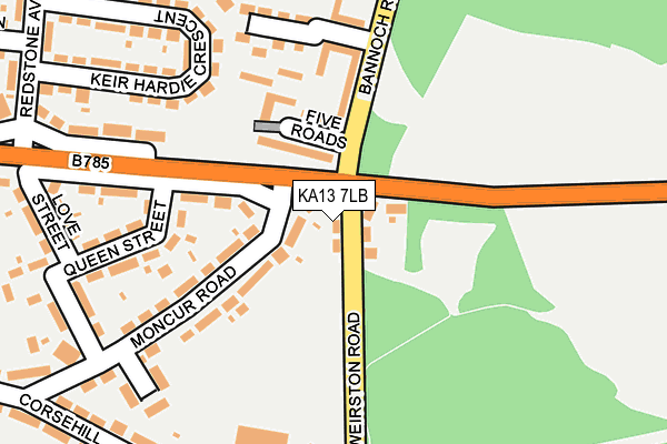 KA13 7LB map - OS OpenMap – Local (Ordnance Survey)