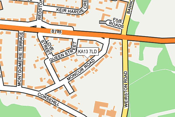 KA13 7LD map - OS OpenMap – Local (Ordnance Survey)