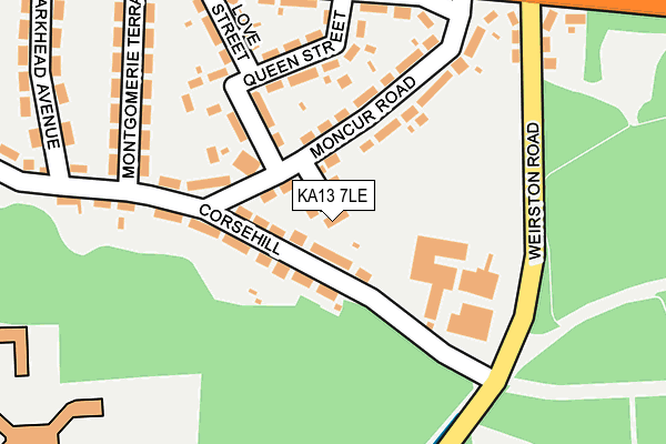KA13 7LE map - OS OpenMap – Local (Ordnance Survey)