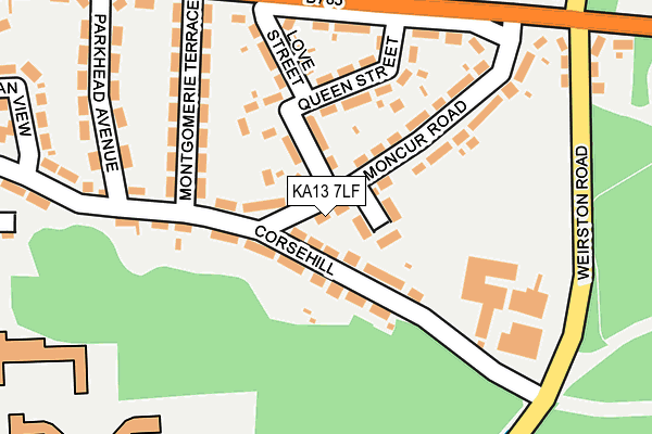 KA13 7LF map - OS OpenMap – Local (Ordnance Survey)
