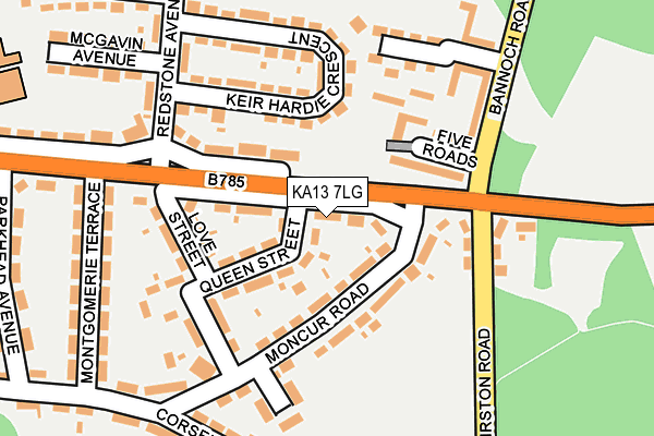 KA13 7LG map - OS OpenMap – Local (Ordnance Survey)