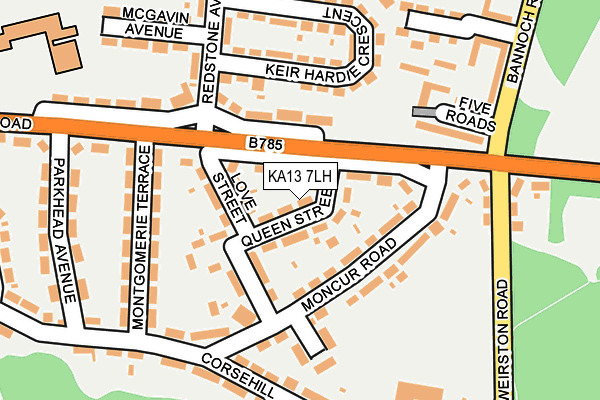 KA13 7LH map - OS OpenMap – Local (Ordnance Survey)