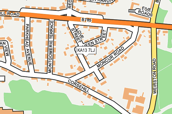 KA13 7LJ map - OS OpenMap – Local (Ordnance Survey)