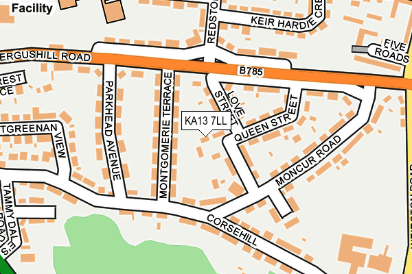 KA13 7LL map - OS OpenMap – Local (Ordnance Survey)
