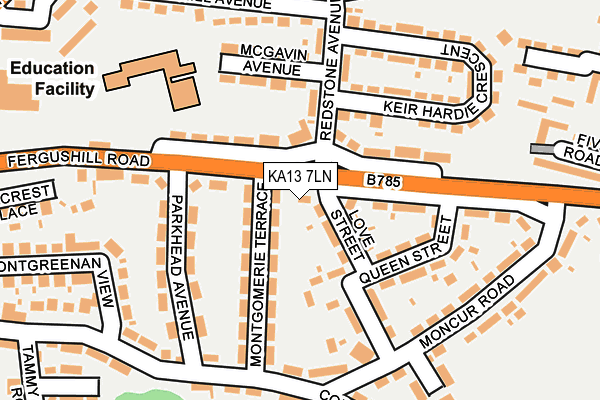 KA13 7LN map - OS OpenMap – Local (Ordnance Survey)