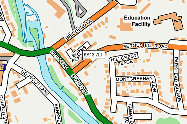 KA13 7LT map - OS OpenMap – Local (Ordnance Survey)