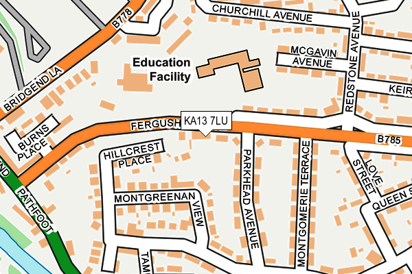 KA13 7LU map - OS OpenMap – Local (Ordnance Survey)