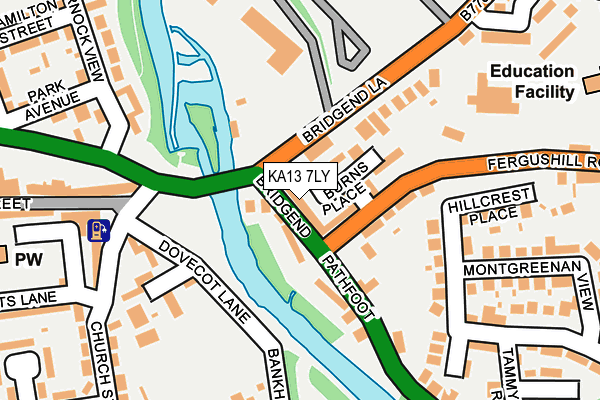 KA13 7LY map - OS OpenMap – Local (Ordnance Survey)