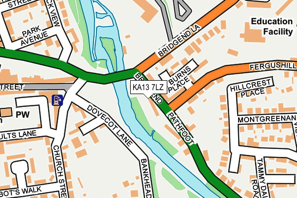 KA13 7LZ map - OS OpenMap – Local (Ordnance Survey)